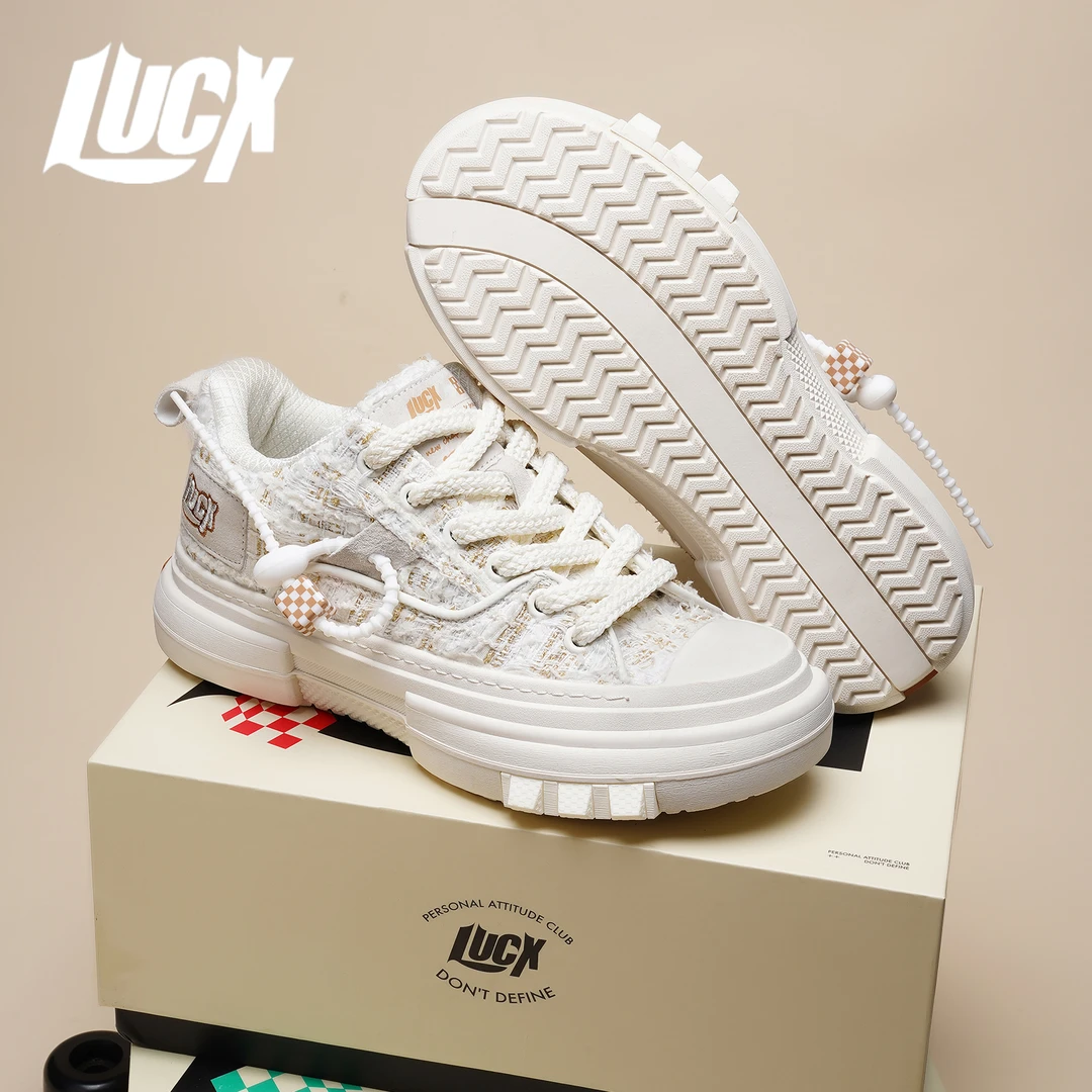 Lucx鞋子2025冬季新款老爹鞋时尚百搭厚底休闲鞋情侣同款板鞋男士