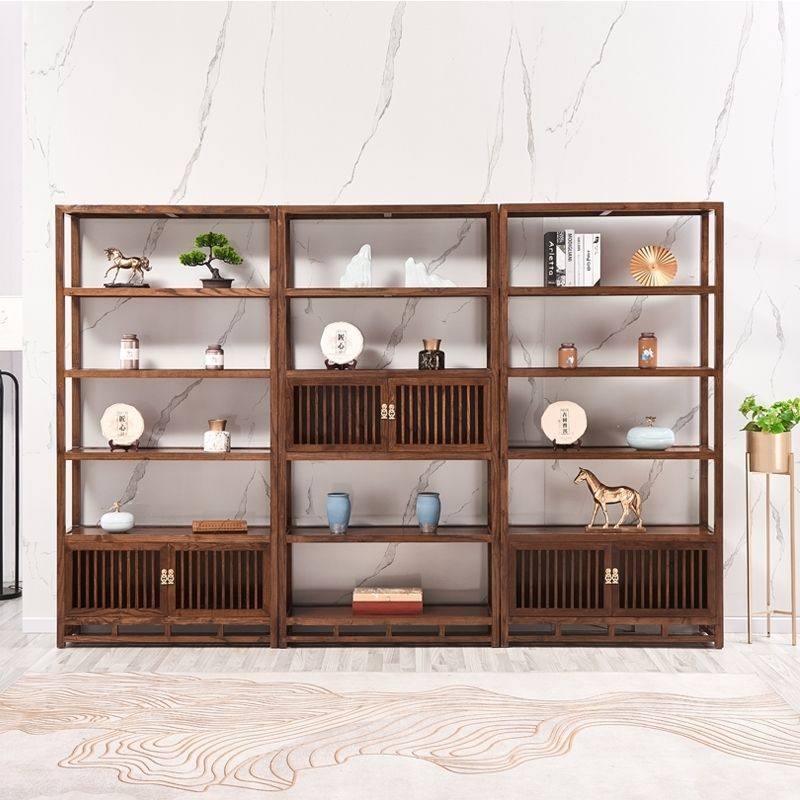 老榆木茶叶架新中式展架实木博古架货架定做简约现代书架带灯货架,家居饰品,桌面摆件,淘宝优惠券,粉丝福利购,淘宝优惠卷