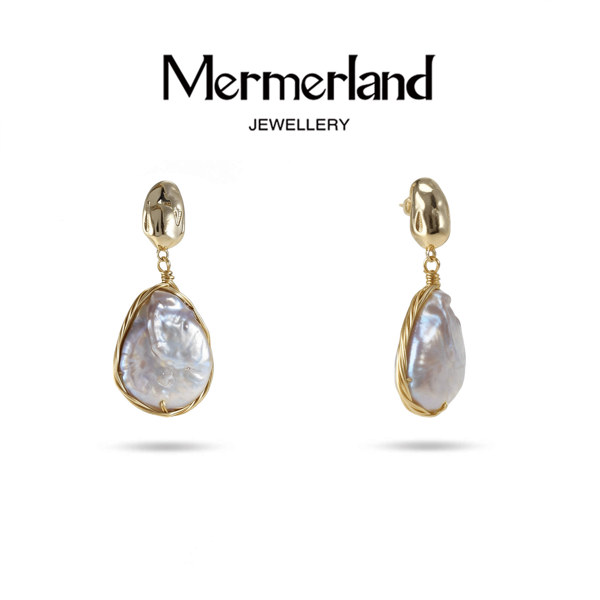 Mermerland耳饰S925银多彩淡水巴洛克珍珠金丝缠绕耳坠新年礼物女,珠宝/钻石/翡翠,耳饰,淘宝优惠券,粉丝福利购,淘宝优惠卷