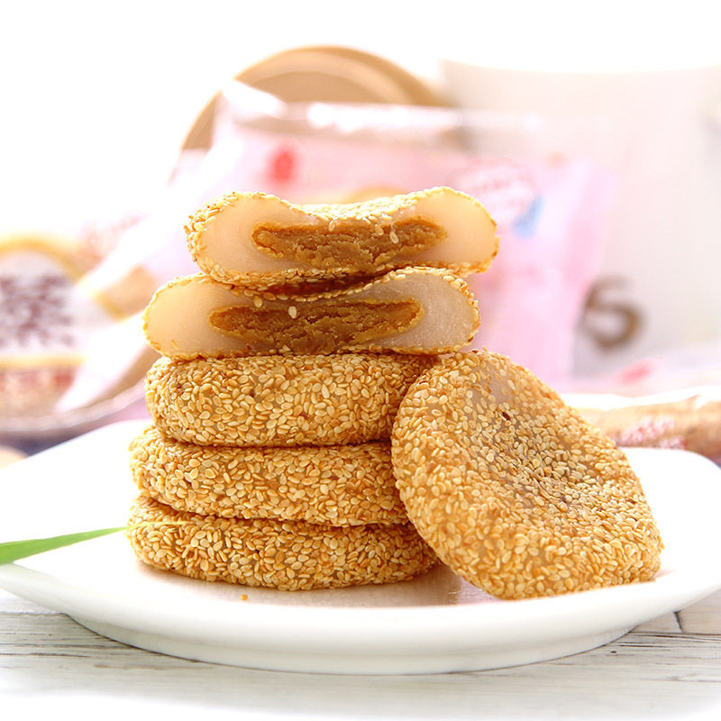 然利麻薯糍粑干吃汤圆芝麻爽 零食糕点5斤产地货源【】