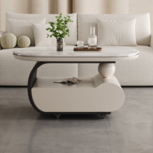 现代简约小户型可移动茶几微晶石轻奢高级感家用客厅沙发边几边柜