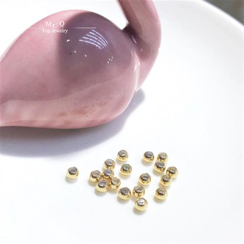 18K金调节球万能硅胶调节球项圈定位珠DIY珠子隔珠防掉珠