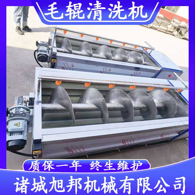 土豆地瓜毛刷清洗磨皮机 河蚌去泥去杂清洗设备 茎瘤芥毛棍清洗机