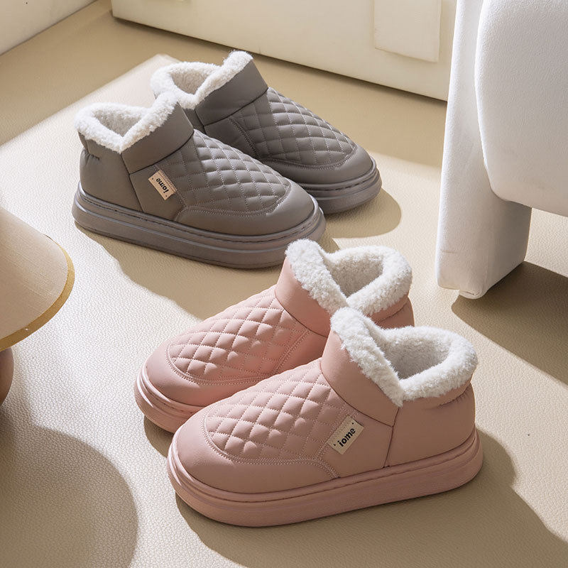 全包跟棉拖鞋女士冬季外穿2025新款家居室内加绒加厚防水棉鞋男款