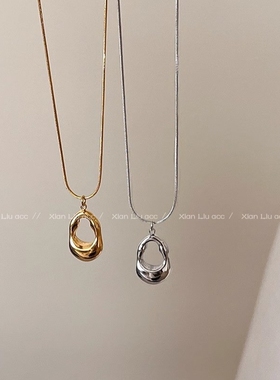 长项链女款2025新款高级感钢钛小众饰品几何毛衣链秋冬不掉色配饰