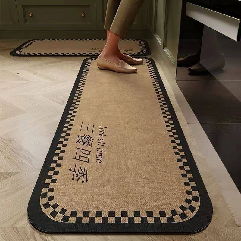 家用厨房防滑硅藻泥地垫吸水吸油速干脚垫简约家用免洗门垫子