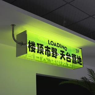 亚克力双面灯箱 爆款 门头户外led发光字广告牌定制吊挂招牌吧台奶