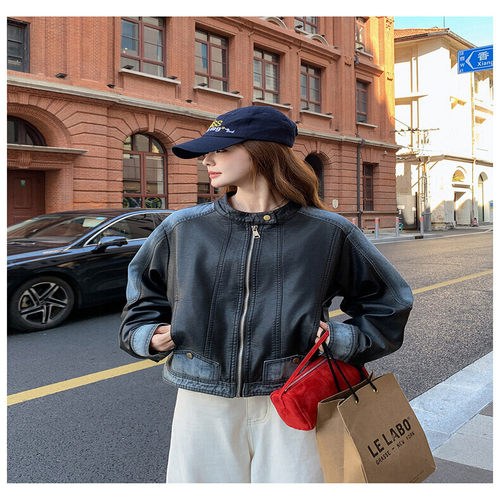 2C291时尚晕染拼接牛仔外套上衣N898-P155-K299