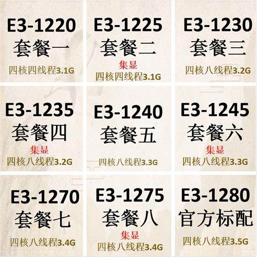 LGA 1155志强E3-1220 1225 1230 1240 1245 1270 1275 1280 CPU