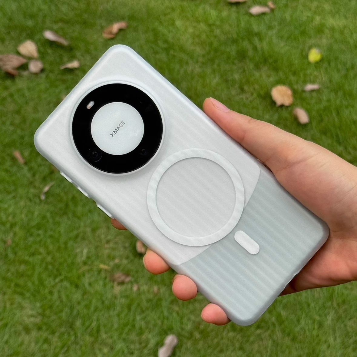 超薄透明裸机感适用华为mate80promax手机壳条纹防滑pura80ultra硬壳nova12pro磁吸充电磨砂白60pro+不沾指纹