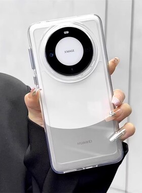 适用华为mate80pro手机壳新款70透明太空壳p50e抗发黄40pro高级感nova11/10小众30荣耀100全包90防摔硬壳耐脏