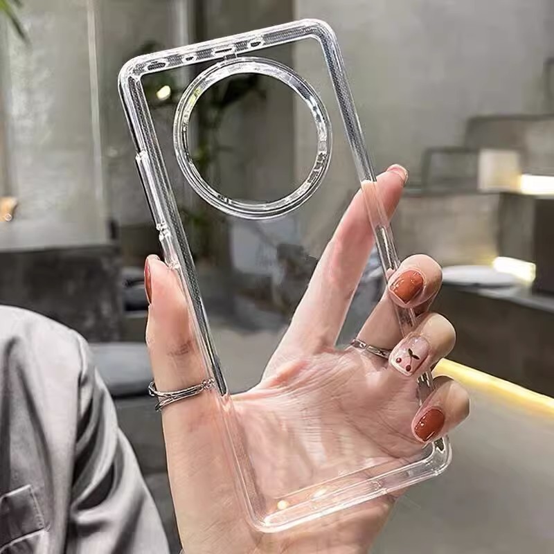 高透轻奢风适用华为mate80pro手机壳新款亚克力太空壳pura70全包40por防摔nova13硬壳荣耀200散热magic7/6男