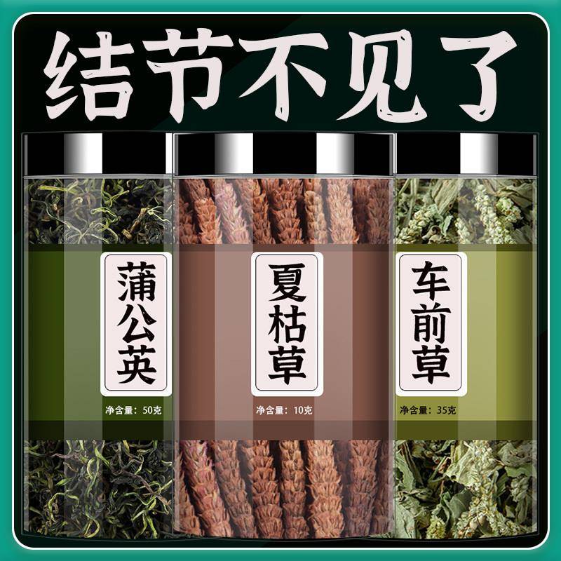 蒲公英夏枯草车前草中药材正品官方旗舰店散结的茶新鲜干货泡水喝