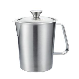 量杯带刻度量桶奶茶店用品不锈钢大量杯带盖04不锈钢烘焙计量杯