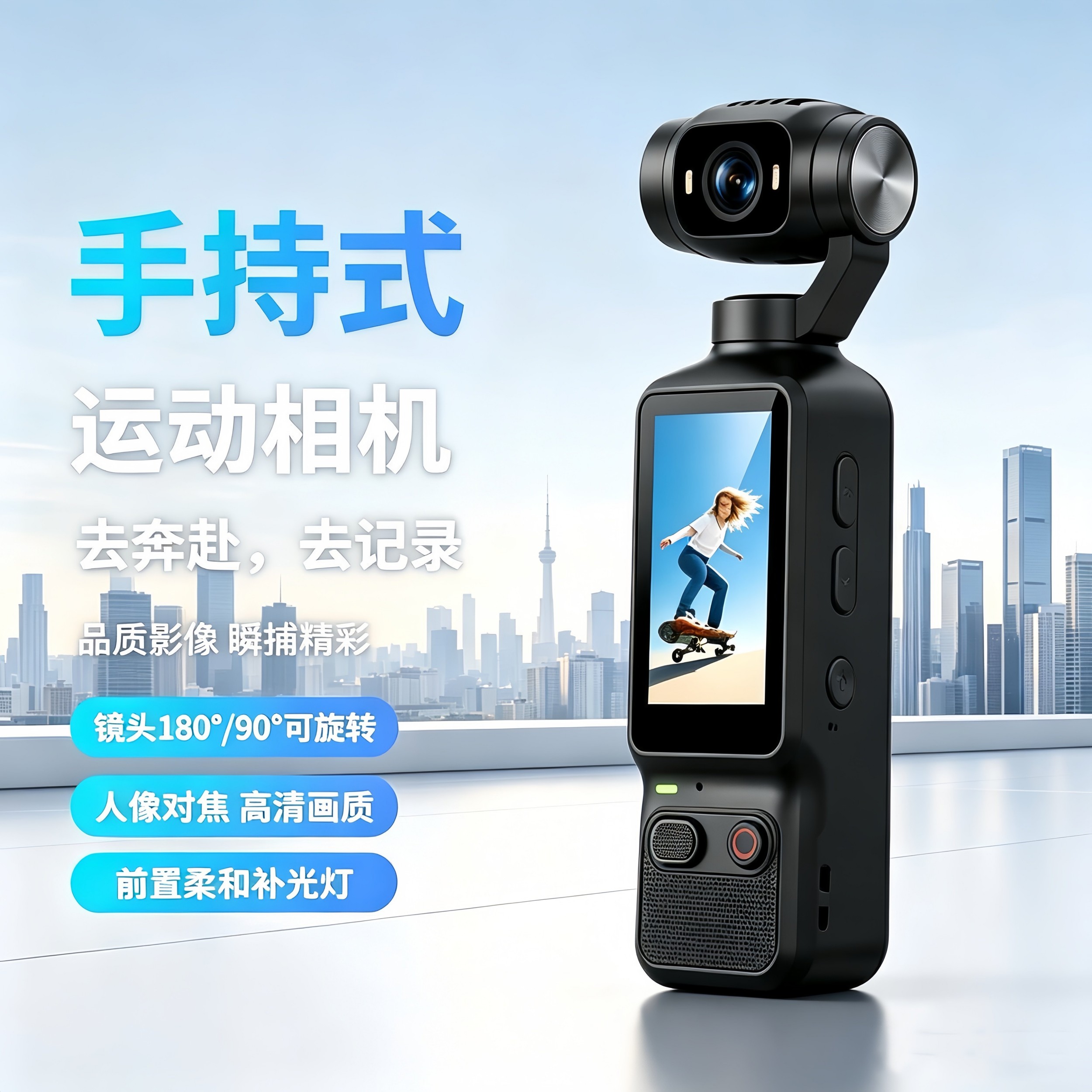 影石insta360新款高清手持口袋云台数位相机高清vlog户外防抖摄像