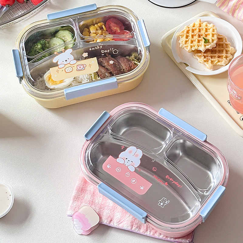 Stainless steel insulated lunch box Bento primary school stu