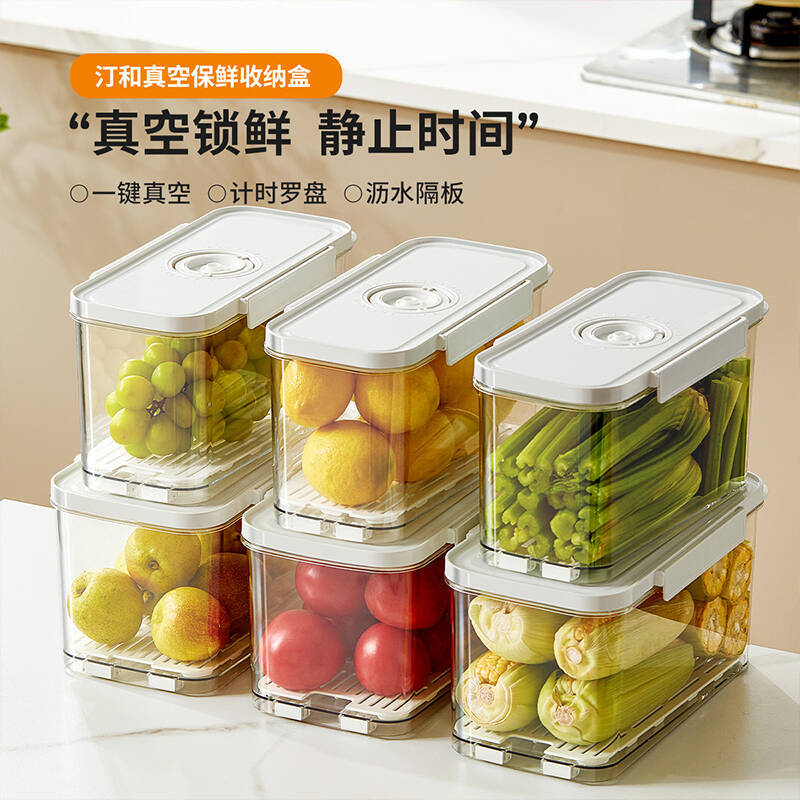 Stackable Refrigerator Storage Box with Lid, Capable of Stor