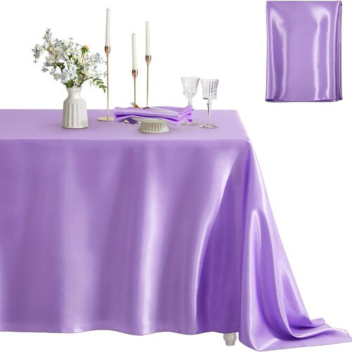 Rectangle Table Cloth Satin Tablecloth Overlays Wedding Chri