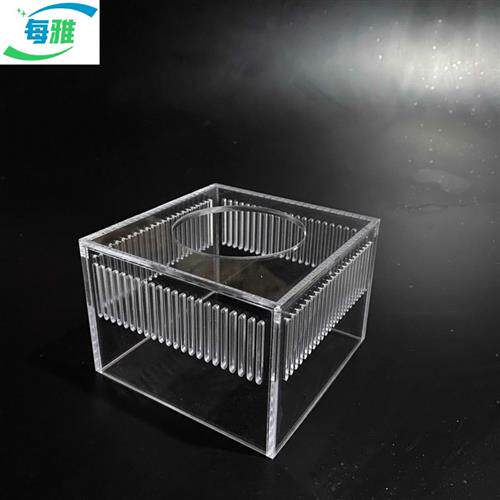 鱼缸强排罩亚克力挡沙板防吸小鱼鱼缸过滤口挡板溢流区水泵挡砂板