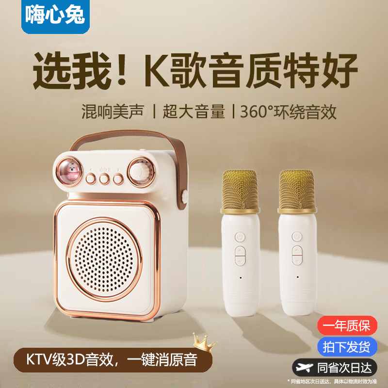无线蓝牙音箱家庭ktv音响套装唱歌话筒麦克风一体k歌家用儿童玩具