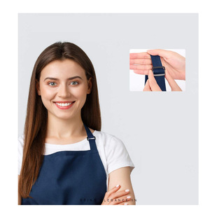 制服呢围裙咖啡厅花艺师简约挂脖工作服大码家用厨房围裙