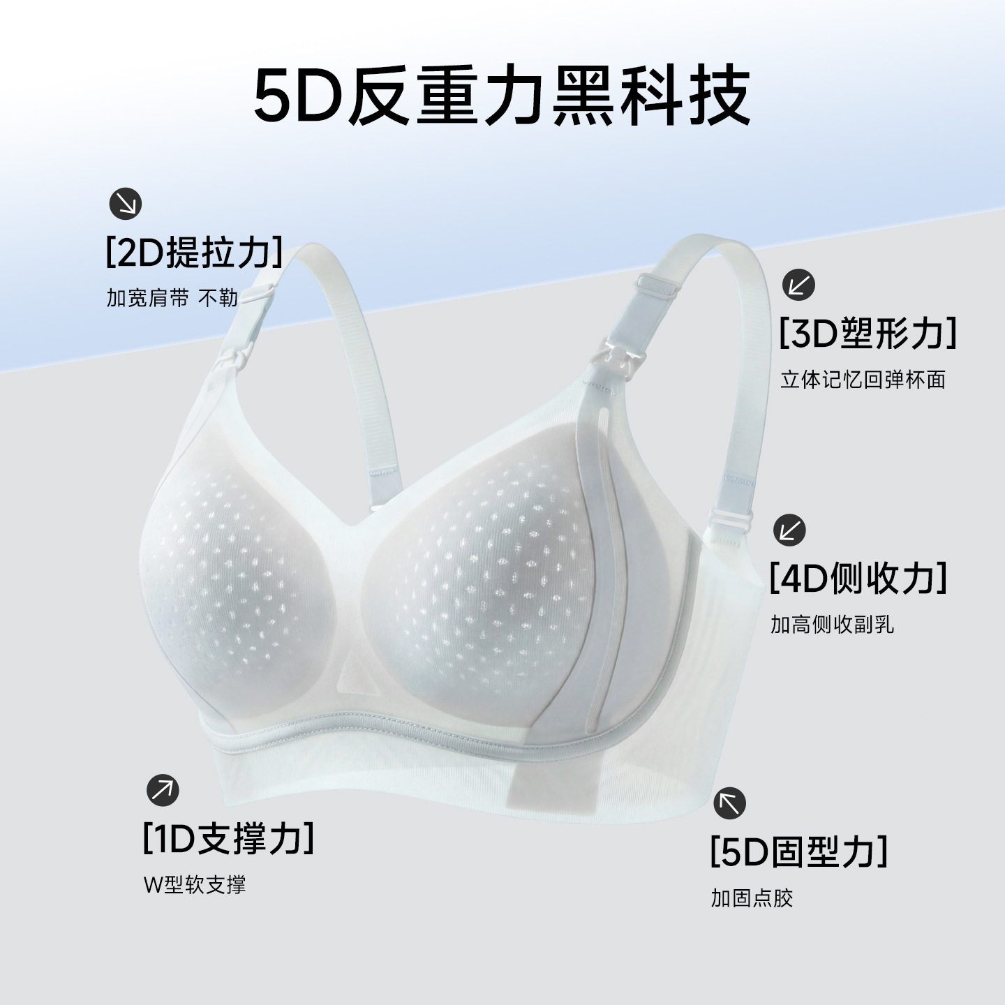 哺乳内衣软支撑防垂收副