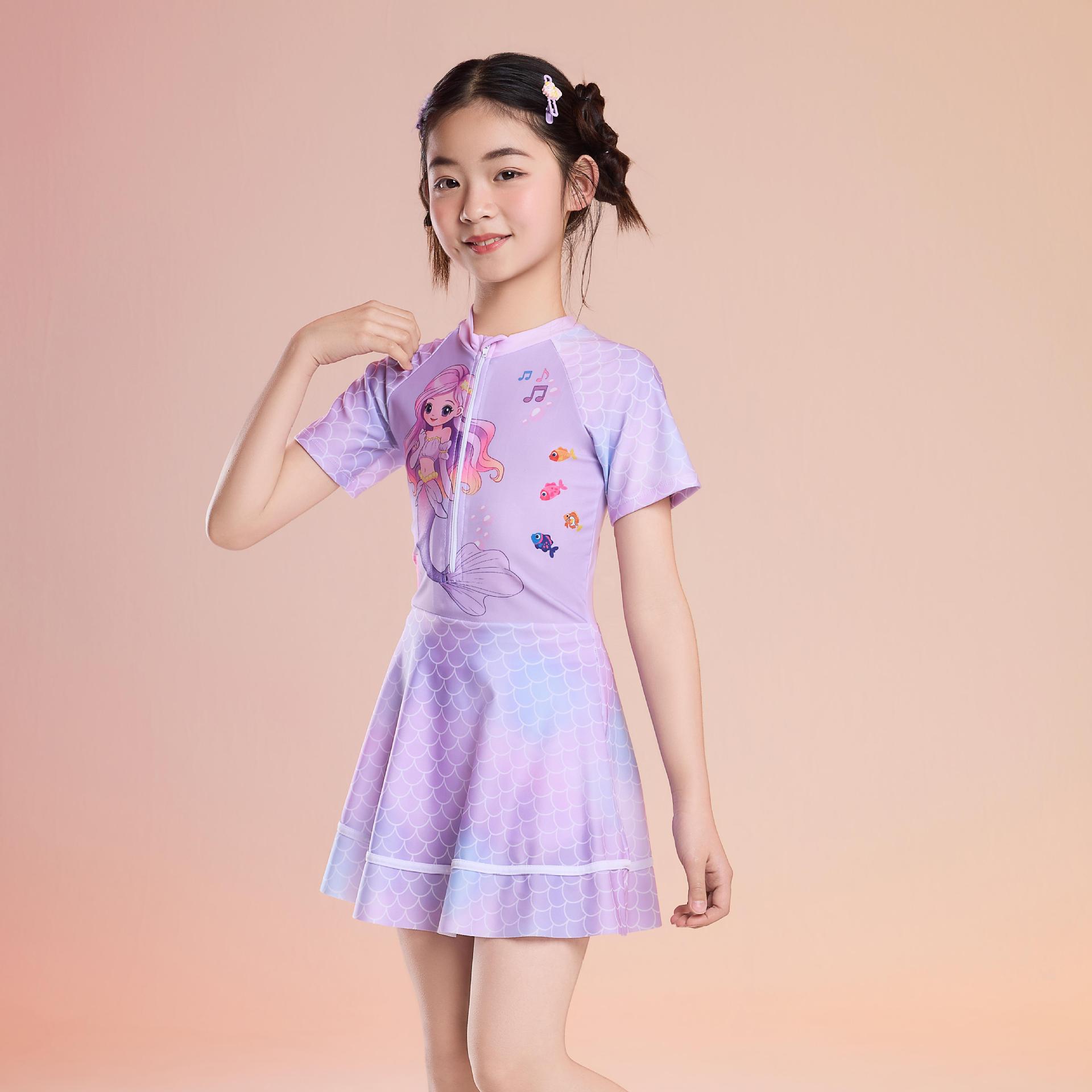 儿童连体泳衣女孩新款泡