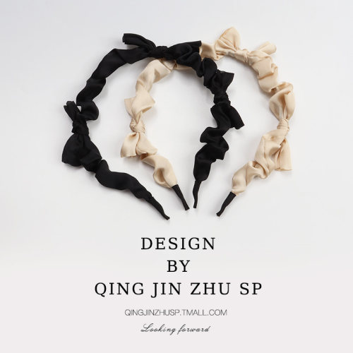 丝绸发饰清瑾珠高级感