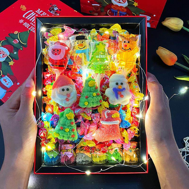 圣诞节糖果礼盒装棒棒糖棉花糖网红巧克力小零食品节日礼物大特惠