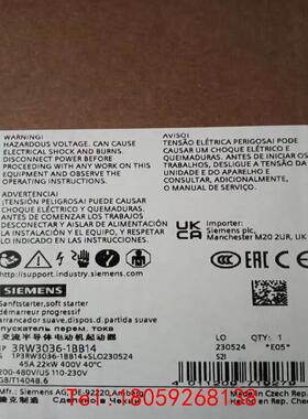 【非标价】SIEMENS/西门子3RW3036-1BB14顺丰包邮