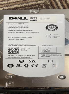 Dell/戴尔 600G 3.5寸 15K7 ST36000