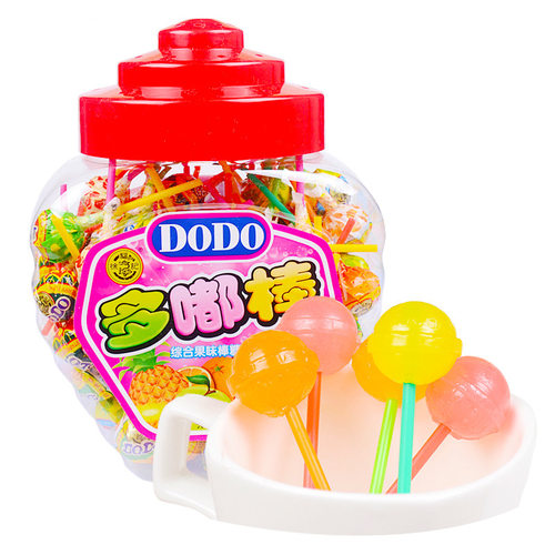 徐福记水果味棒棒糖dodo多嘟棒桶装娱乐场游乐场糖果机小零食