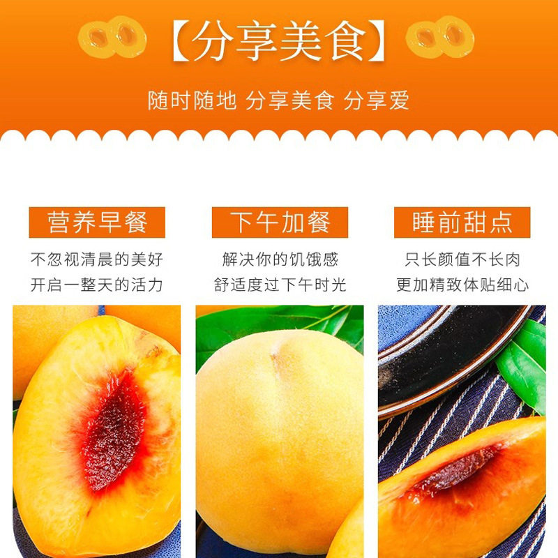 宸小子砀山黄桃罐头425g*5罐户外便携罐装即食水果糖水野餐