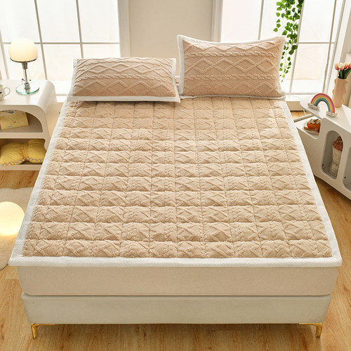Q冬季牛奶绒床褥 加厚保暖塔芙绒床垫单件学生宿舍专用单人软垫子
