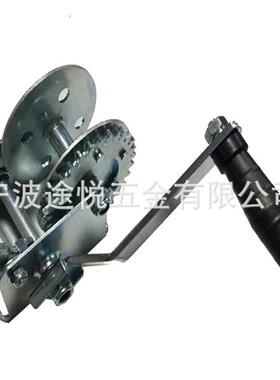厂家供应600LBS拖车绞盘手摇绞车空架游艇手动绞盘空架