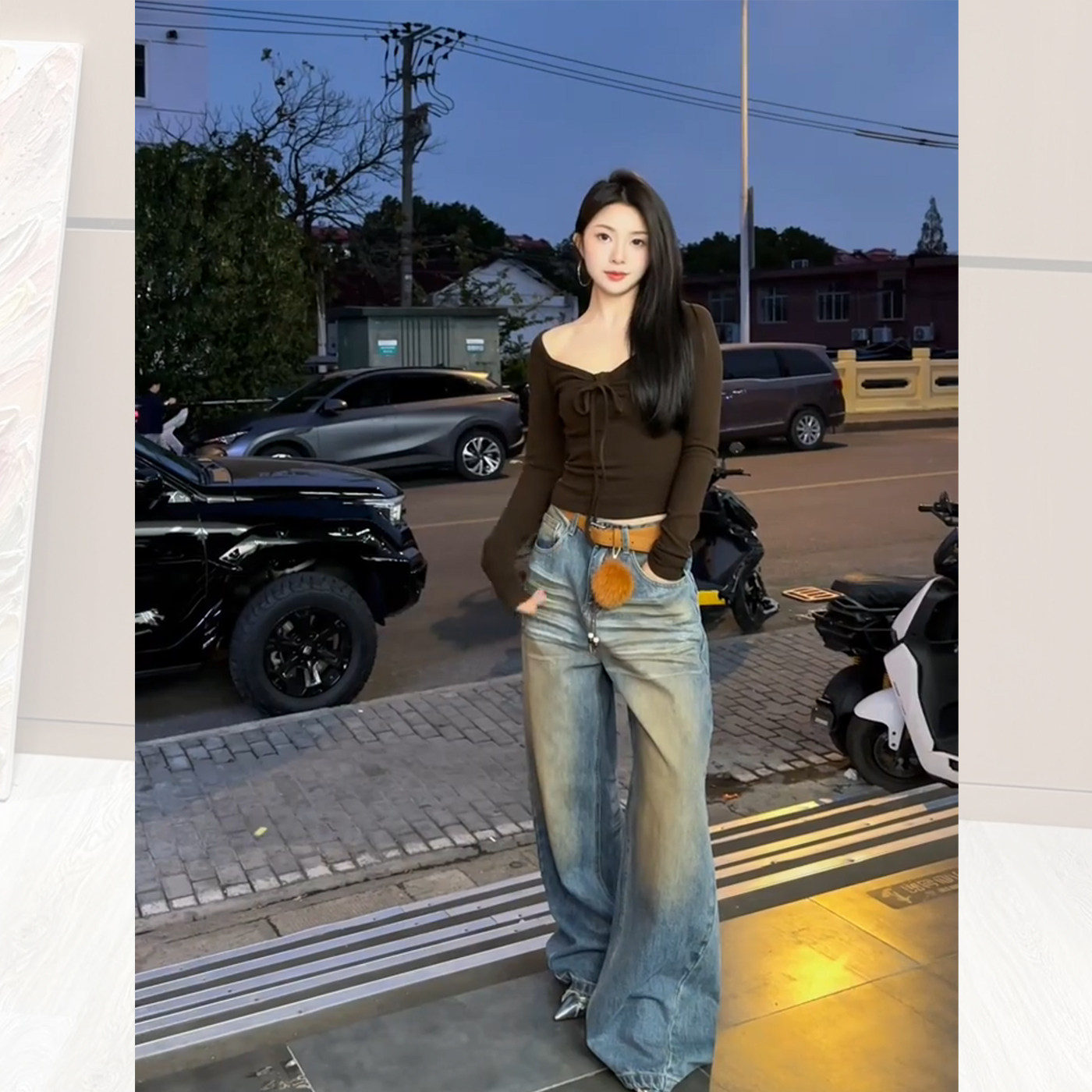 美式复古高腰阔腿牛仔裤女2026新款春季做旧水洗小众设计弯刀裤子,女装/女士精品,大码裤装,淘宝优惠券,粉丝福利购,淘宝优惠卷