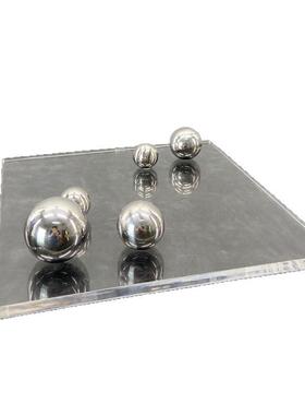 现代简约北欧亚克力星球摆件金属球装饰托盘样板房售楼处软装饰品