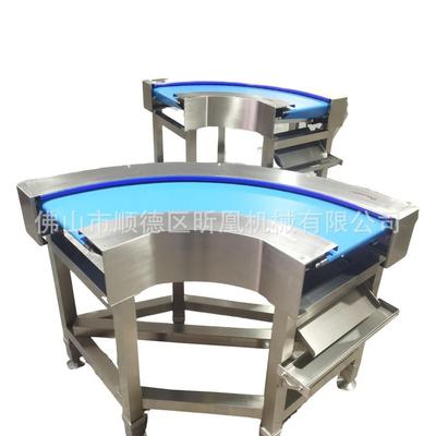 90度U型转弯输送机小型不锈钢皮带式转弯机自动化机械设备可移动