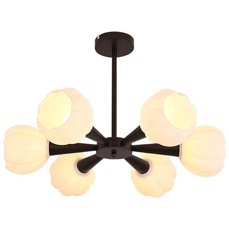 日式复古卧室吊灯简约玻璃餐厅灯胡桃木色儿童房护眼吊灯,家装灯饰光源,智能吊灯,淘宝优惠券,粉丝福利购,淘宝优惠卷