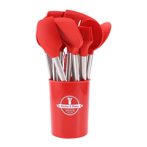 新款家用耐高温厨硅胶锅铲汤勺15件套不粘锅硅胶厨房铲具套装