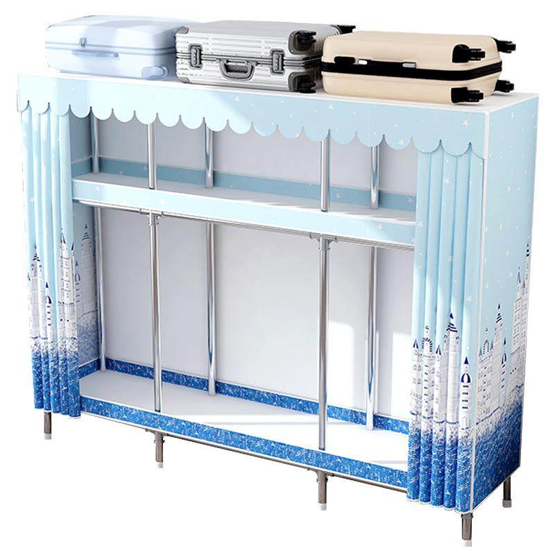 结实耐用加粗简易布艺衣柜组装出租房用拼装衣橱家用钢架衣架柜子