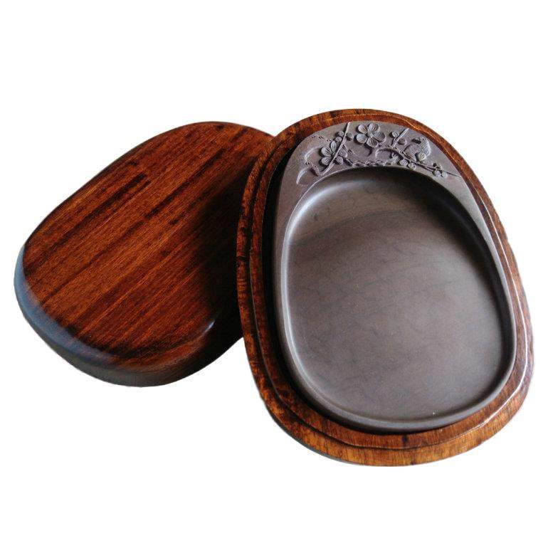 藤龙带盖木盒毛笔砚台成人培训班学生初学者文房原石蛋形,文具电教/文化用品/商务用品,文房四宝,淘宝优惠券,粉丝福利购,淘宝优惠卷