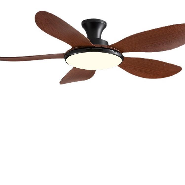 仿实木原木静音风一扇灯吊灯简约代北欧扇卧无品牌/现室客厅餐厅