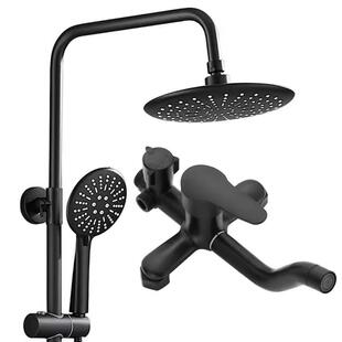 卫浴淋浴花洒套装家用浴室黑色淋浴器套装淋雨花洒喷头一套
