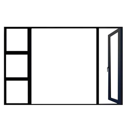 高端112系列断桥铝合金门窗纱窗一体落地封阳台卧室隔音平开封窗