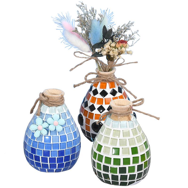 具马赛克花瓶diy工礼制作803材料包亲子幼儿园小手学儿童节玩物中