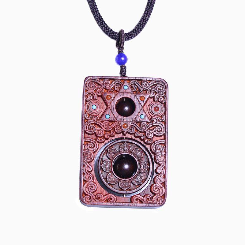 印度小叶紫檀转运无事牌挂牌平安吊坠实木雕刻文玩手把件汽车挂件