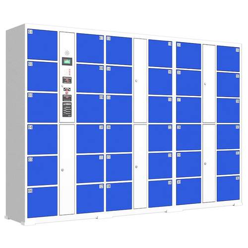 超市电子存包柜智能储物柜商场寄存柜人脸识别条码学校手机存放柜