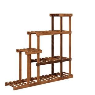 古馆室内客厅花架子落地多层绿萝多肉植物置物架阳台角落可移动花