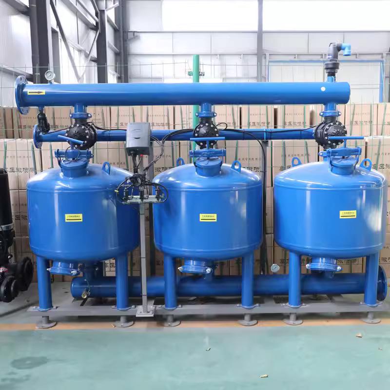 农业灌溉水肥一体化全自动反冲洗砂石过滤器节水手动砂石过滤器